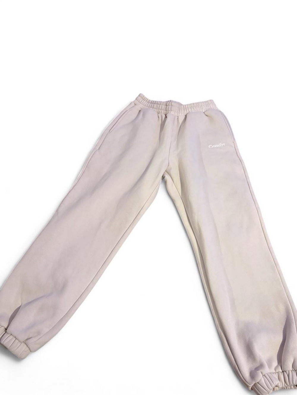 Comfrt Beige Joggers with Elastic Waist